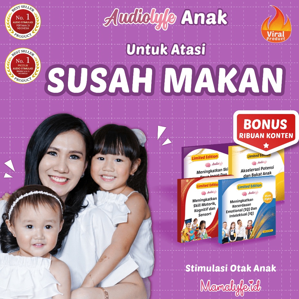 KODE X62L Paket Lengkap Audiolyfe 4 in 1 Untuk Atasi Anak Susah Makan
