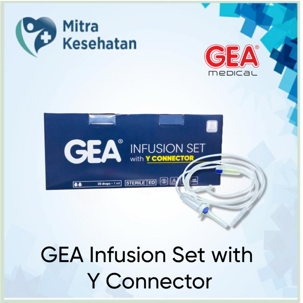 Infus Set Type Y GEA Dewasa / Selang Infus / Infusion Set With Y Connector Adult