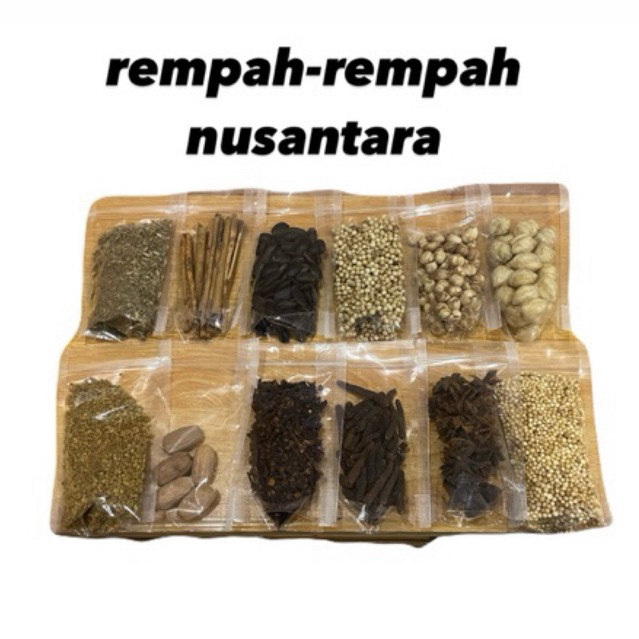 

rempah-rempah dapur / bumbu masak / rempah /jinten/kayumanis/adas/kedaung/lada/merica/kapol/kapulaga/kemiri/klabet/pala/palabulat/palapajang/cengkeh/cabejawa/bungalawang/ketumbar