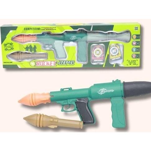 Mainan Anak Tembakan Basoka Rocket Gun Rpg Launcher Shooting Peluru - Bazoka