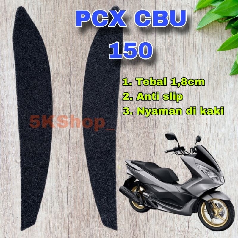 { PCX CBU 150 } Step Floor, Karpet Motor, Alas Motor, Injekan Motor, Keset Motor Bahan PVC Mie Bihun