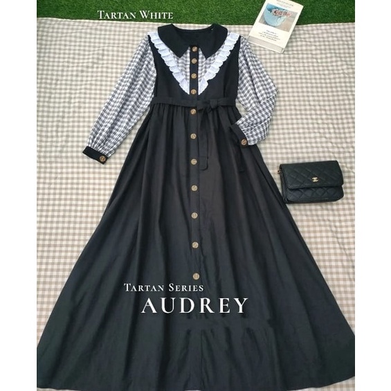 KODE H66L Dress Terbaru Termurah  AUDREY VINTAGE  Dress Remaja Dewasa Kekinian Korean Style  Busui F