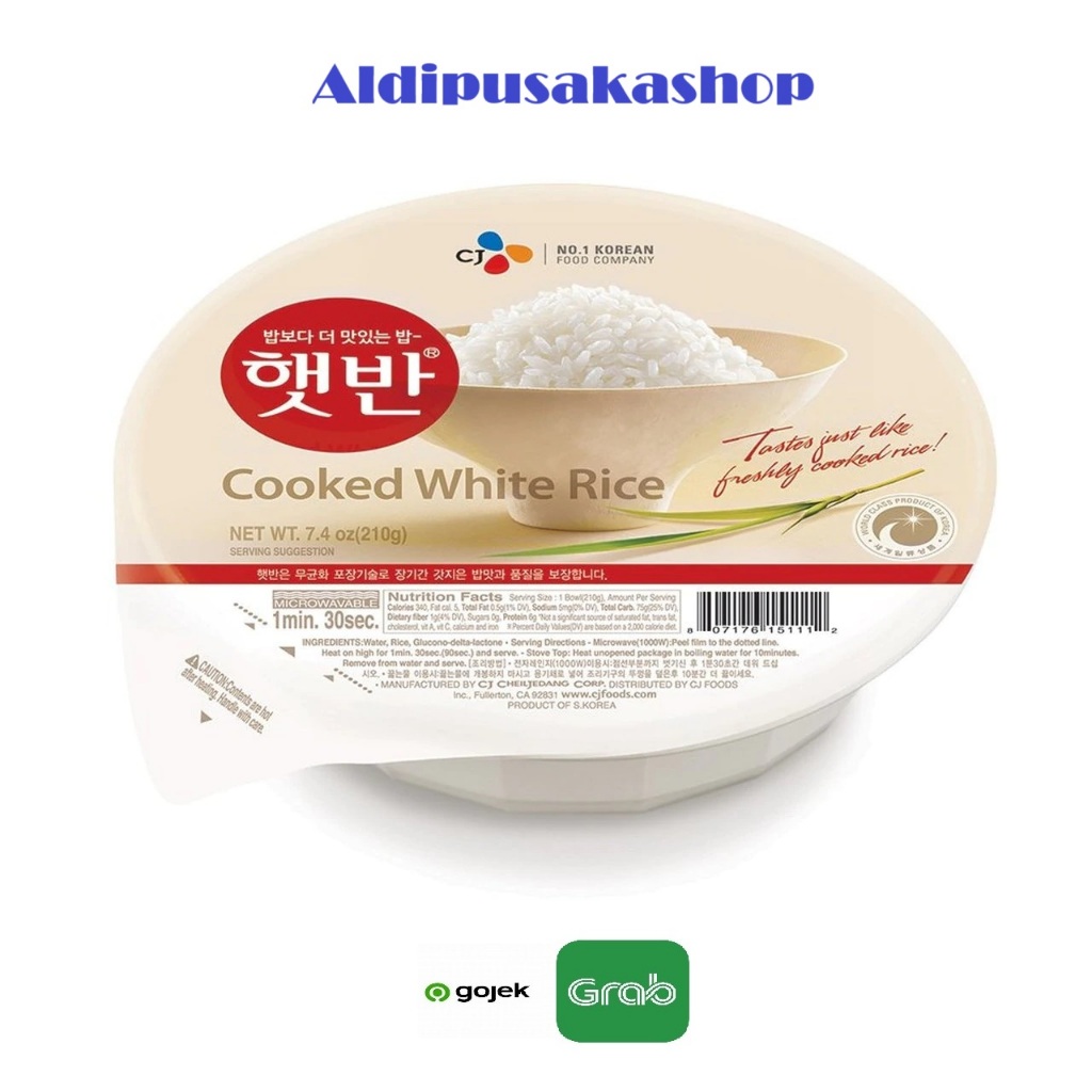 

CJ Hetban Cooked White Rice 210g - Nasi Putih Instan Made In Korea