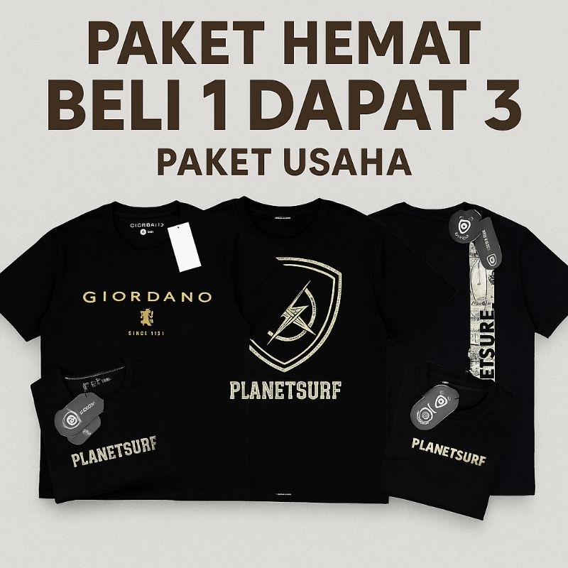 Paket grosir paket hemat KAOS PLANET SURF / BAJU PLANET SURF PRIA / SURFING PLANET SURF / T-SHIRT PL