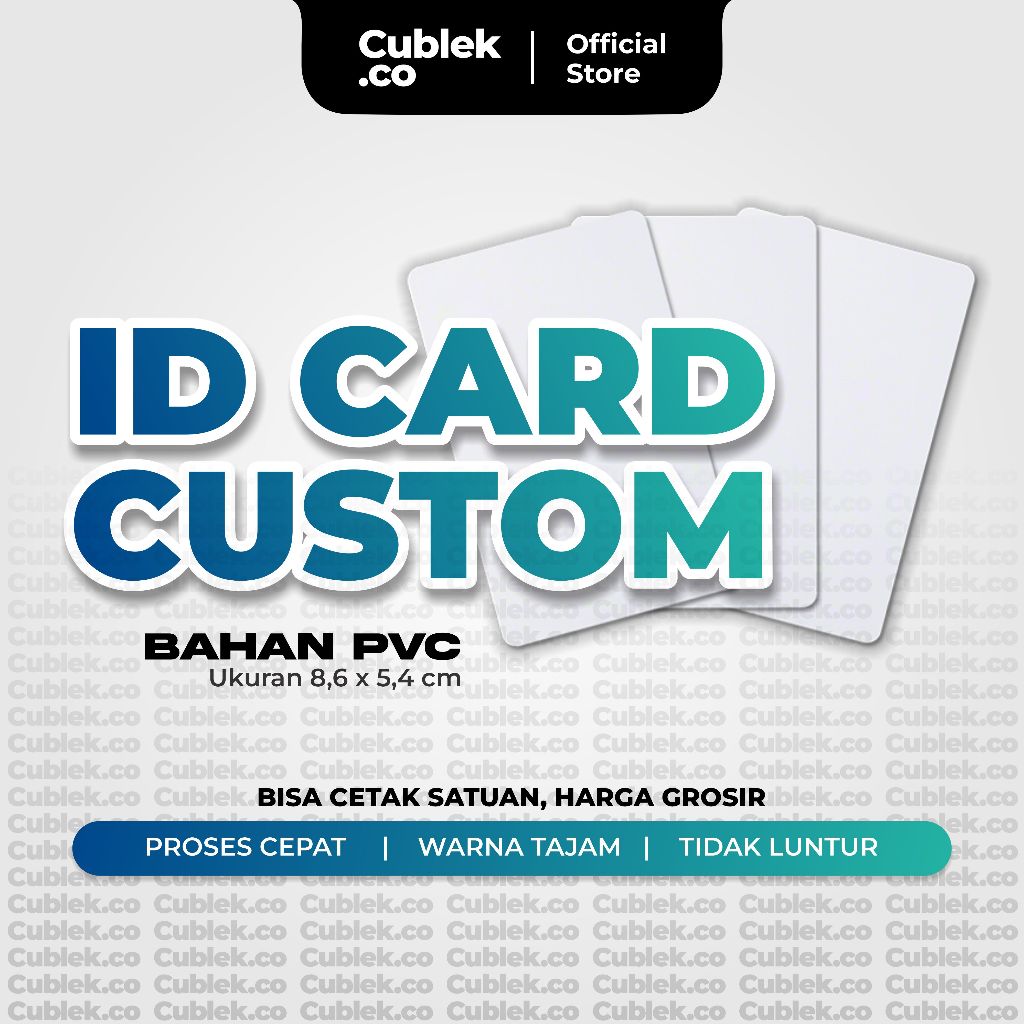 

Cetak ID CARD Kartu Digital Fisik PVC Satuan - Untuk File Belum Siap Cetak - Cublek.co