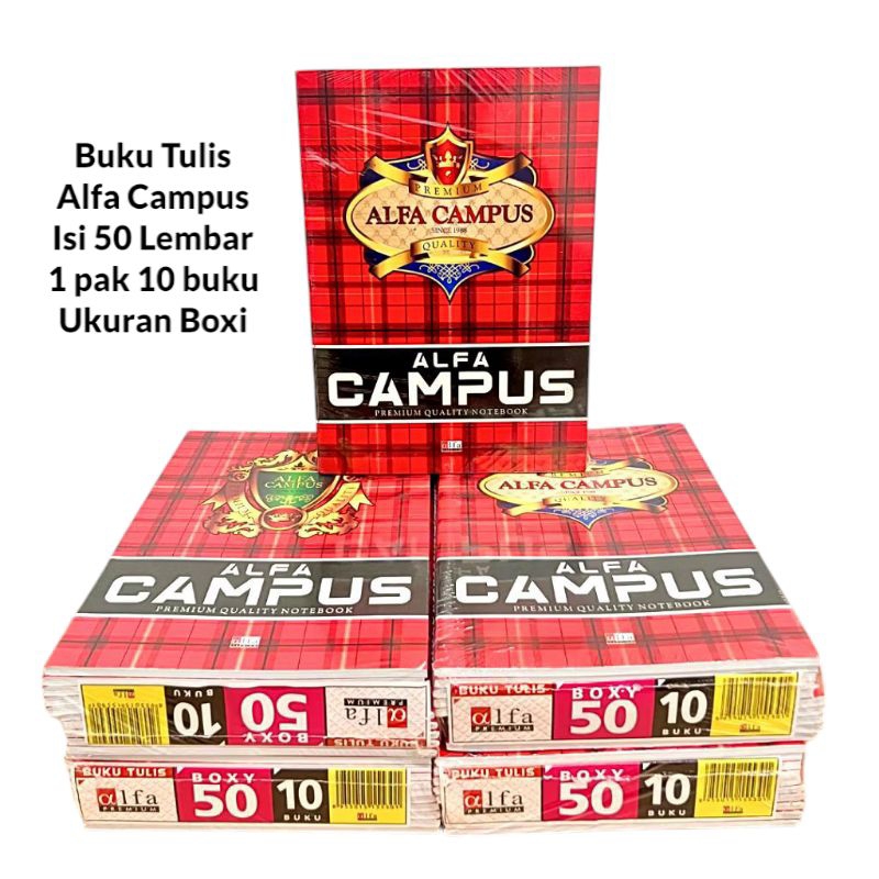 

Buku Alfa CAMPUS Boxy 50 Lembar isi 10 Buku