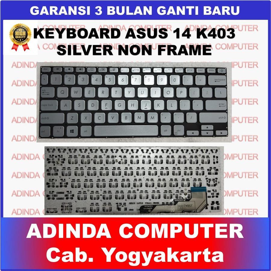 Keyboard Asus Vivobook Ultra 14 K403 K403f K403fa Silver Black Frame