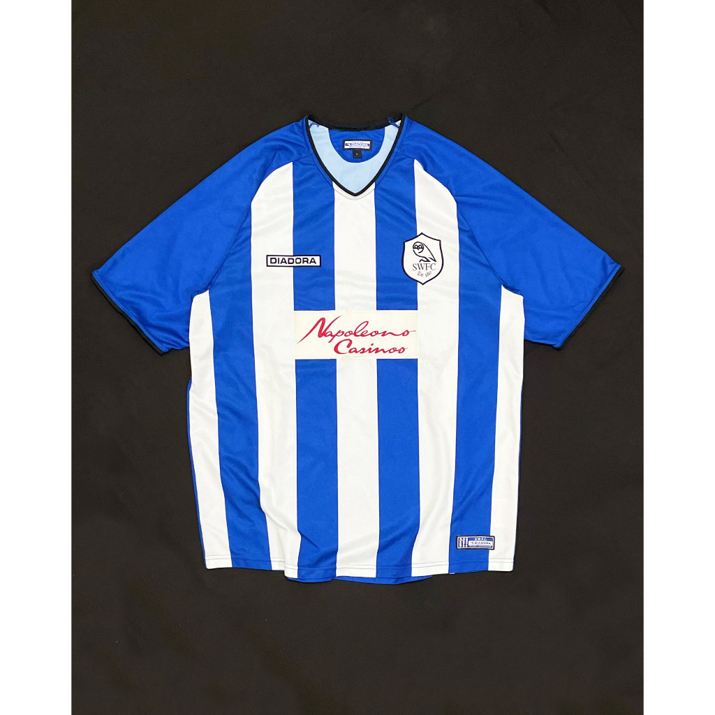 Original Diadora Sheffield Wednesday Home Kit 2003 2004 2005 Jersey Bola Vintage
