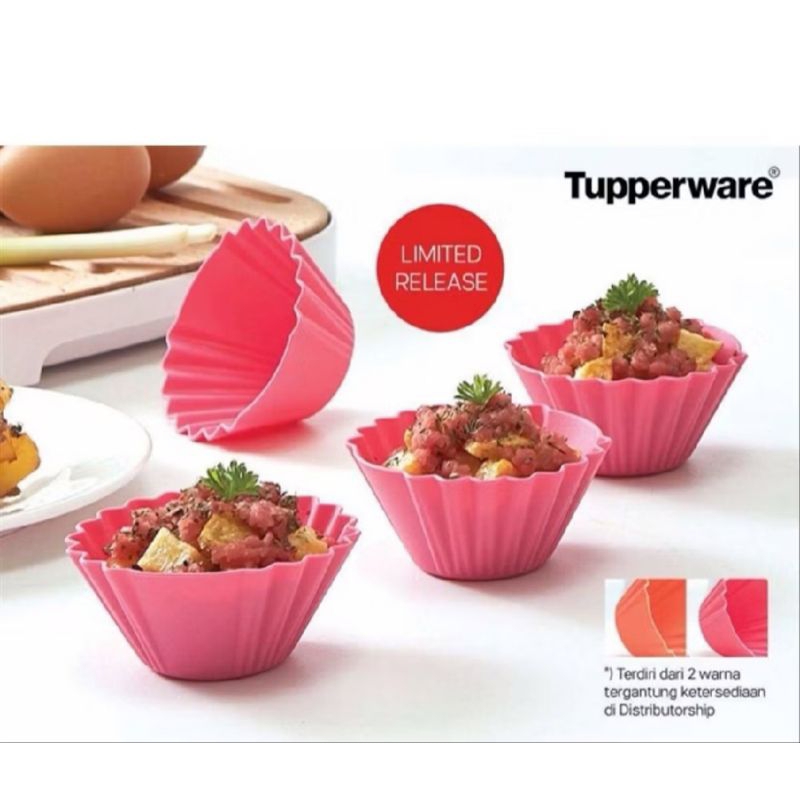 Silicon Cup Tupperware set/cetakan kue/cetakan puding Tupperware