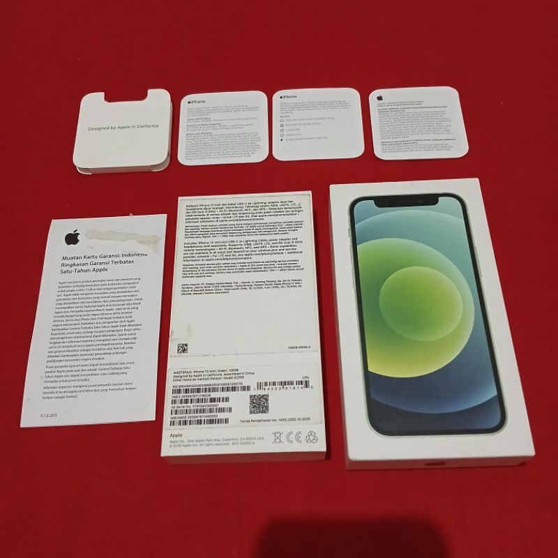 

dus box kotak 12 mini Green original copotan asli ibox lengkap dengan manual book