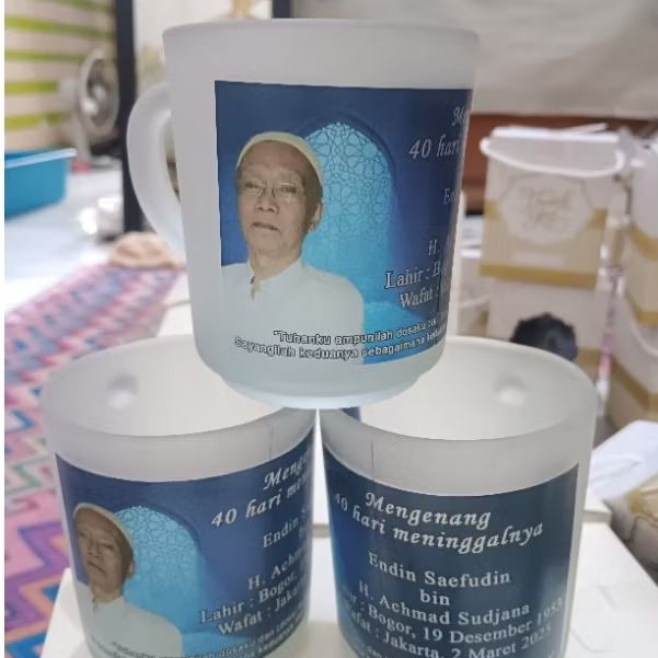 Souvenir Gelas Beling, Souvenir 40 Hari, Souvenir 40 Harian, Souvenir 40 Hari Meninggal