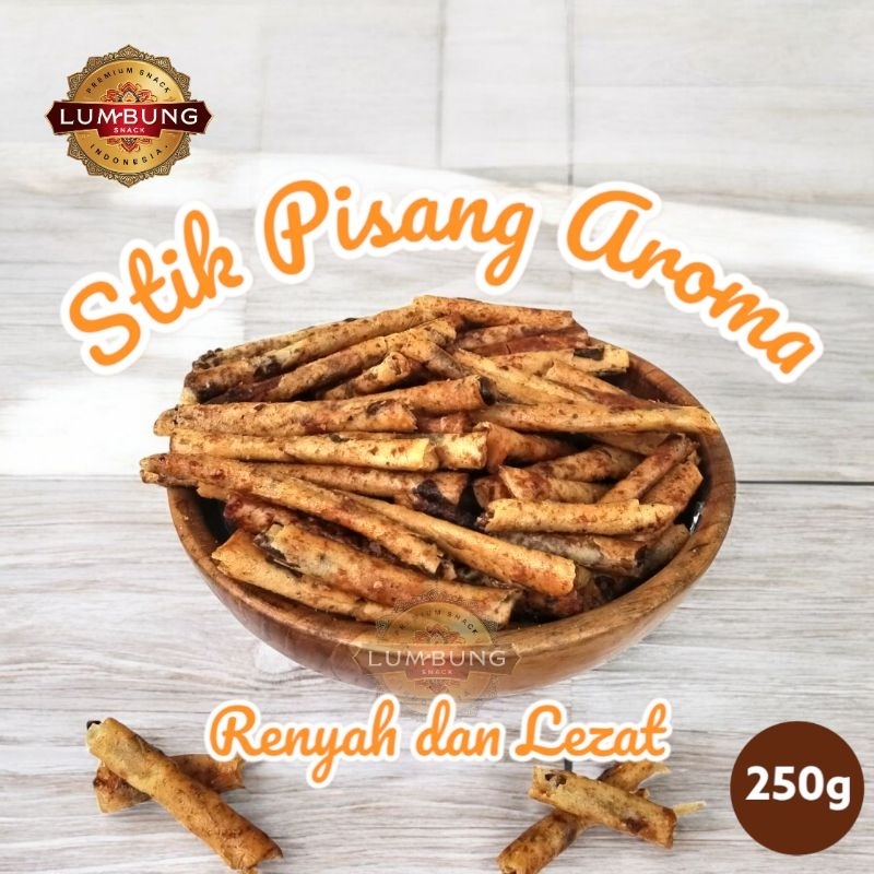 

Camilan Snack Stik Pisang Aroma 250g Renyah dan Lezat