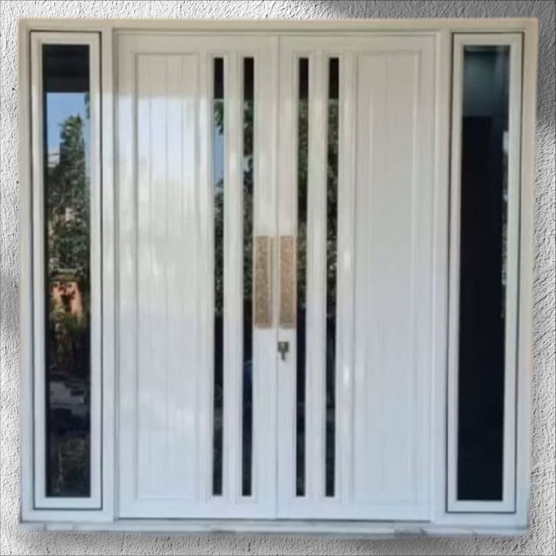 kusen+pintu kupu+2 jendela aluminium uk pintu T215xL140 uk jendela T215xL35