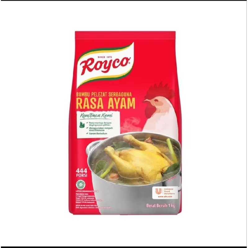 

1kg ROYCO Bumbu Penyedap Rasa Ayam / Bumbu Pelezat Serbaguna Kemasan Pouch.