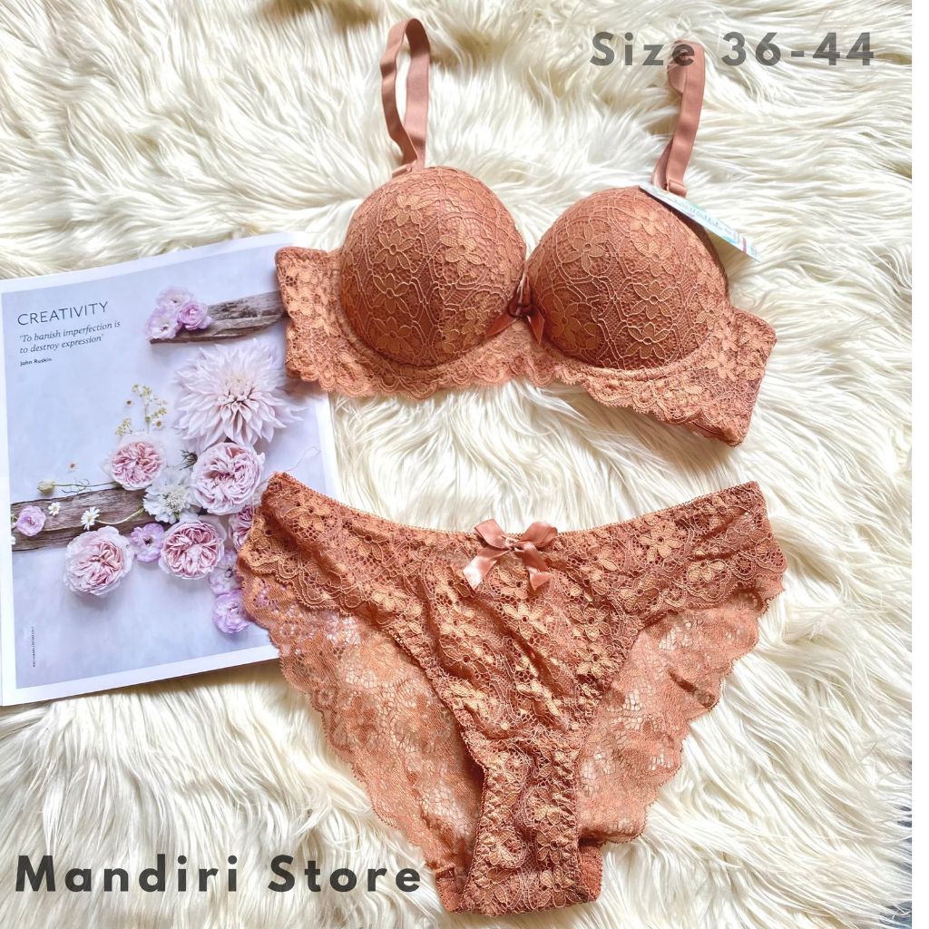 Set Bra Wanita Seksi BH Setelan Wanita dan Celana Dalam Wanita Sexy Transparan 36-42