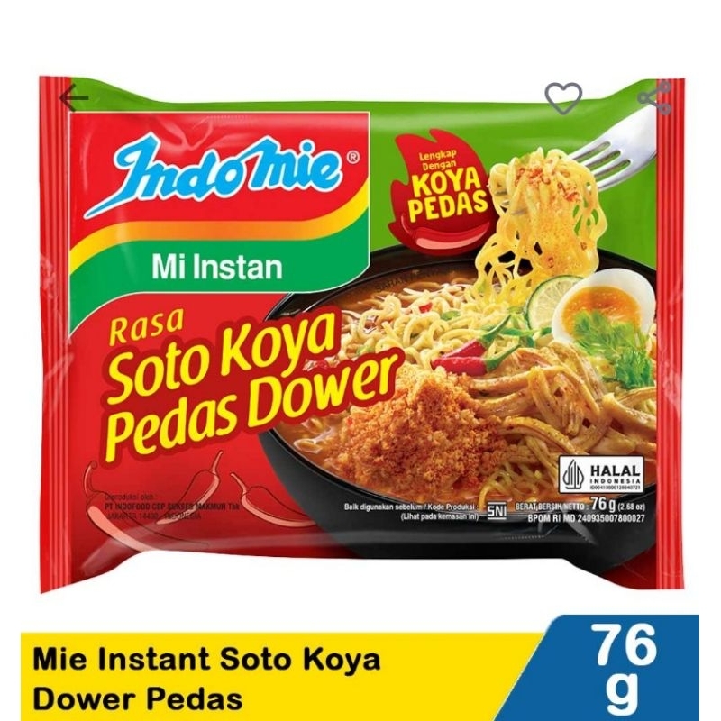 

Indomie Mie Instant Soto KoyaDower Pedas 76G