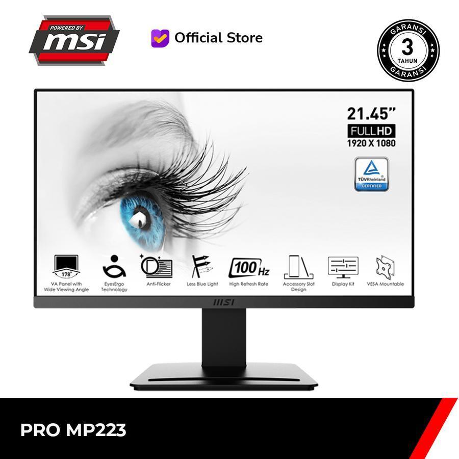 Monitor MSI PRO MP223 E2 22 Inch Full HD VA 1Ms 1080p 100Hz