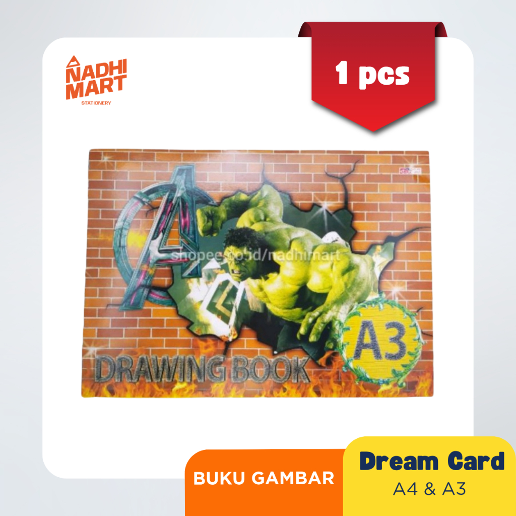 

DREAM CARD BUKU GAMBAR A3 / BUKU GAMBAR ANAK / BUKU GAMBAR / DREAM CARD BUKU GAMBAR A4