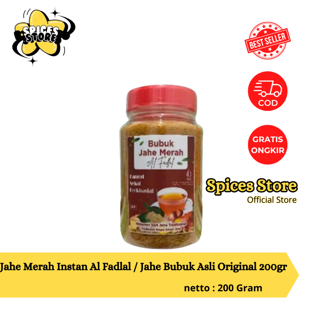 

Jahe Merah Instan Al Fadlal / Jahe Bubuk Asli Original 200gr - Spices Store - Jahe Merah Original