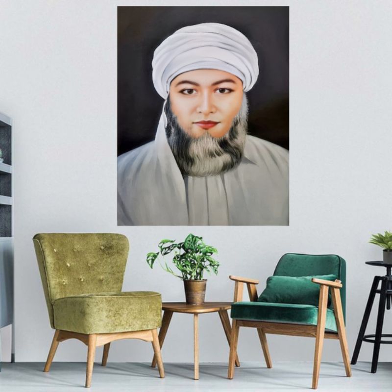 hiasan dinding SYE ABDUL QODIR JAELANI,poster cetak,lukisan cetak,tanpa bingkai,kualitas gambar HD