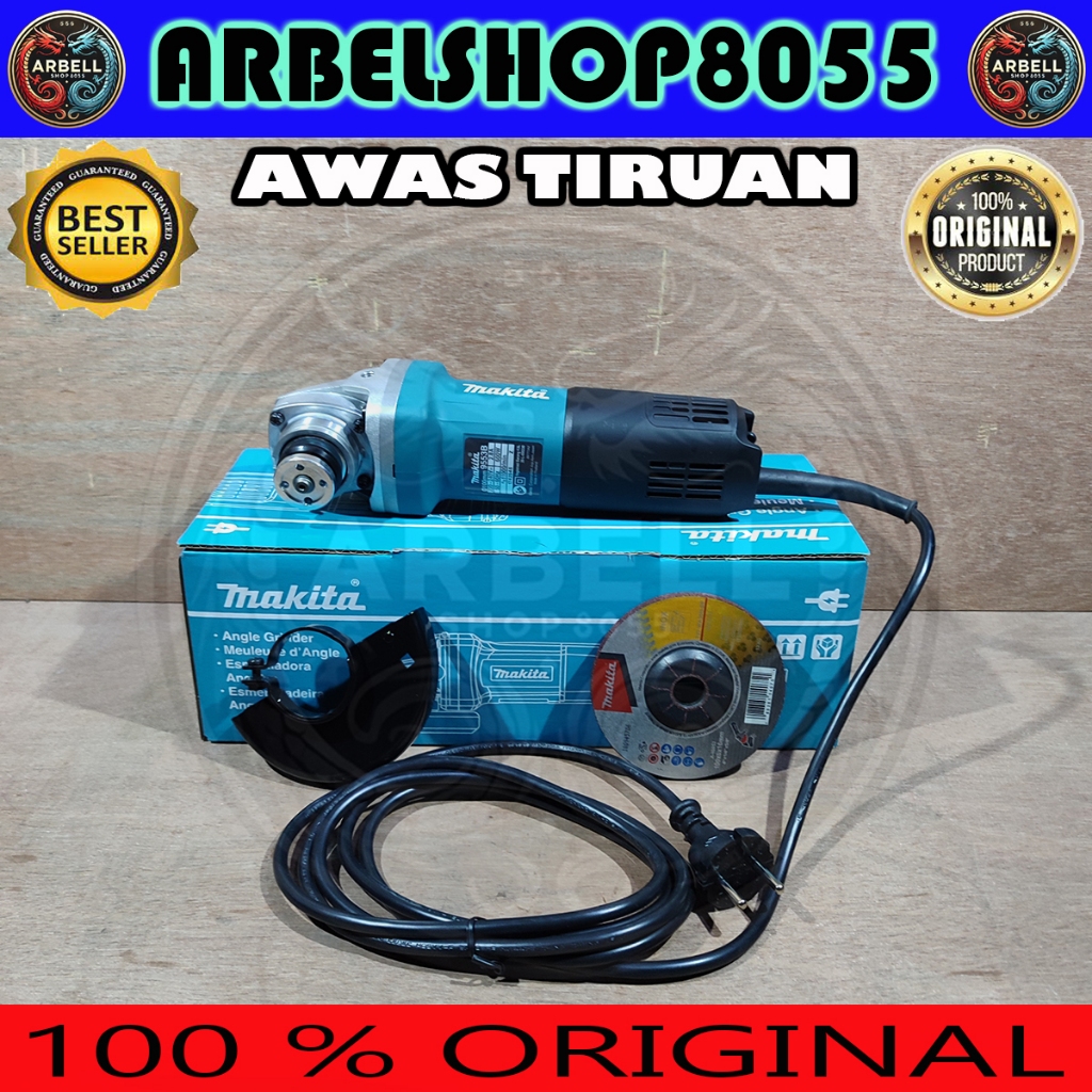 ANGLE GRINDER MAKITA 9553 B MESIN GERINDA 4" SLEPAN 9553B ORIGINAL MAKITA