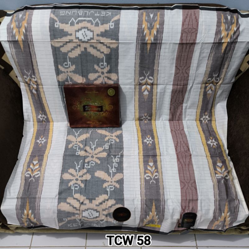 Sarung Ketjubung Red Gold TCC,TJM,TCW Original Bahan Mesres Jahit Tengah