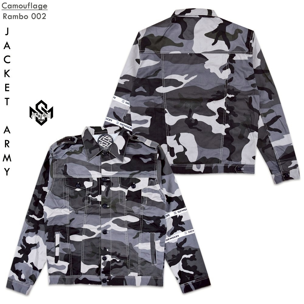 SNSR - Jaket Semi Parka Sensor / Jaket Camo Army SNSR / Jaket Pria keren