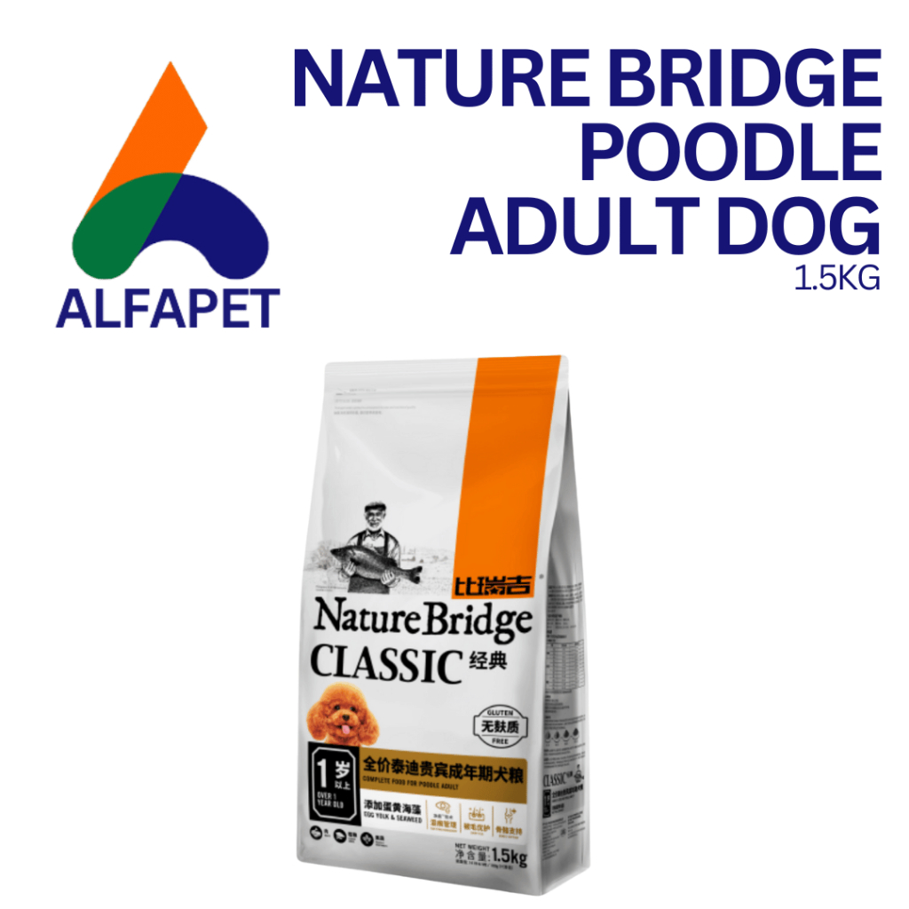 

23bagusmenshop - Nature Bridge Dog Food Poodle Adult 1.5kg Makanan Kering Anjing Poodle Premium