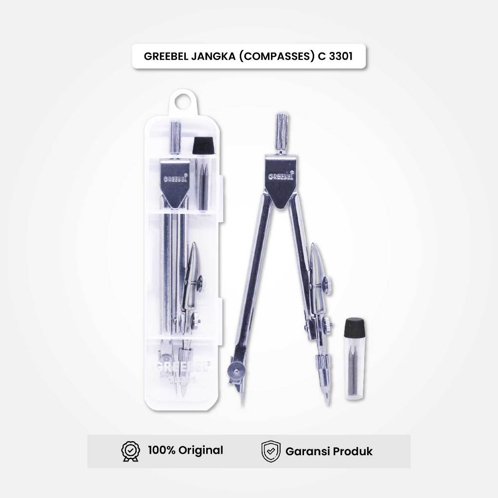 

Jangka Set C 3301 Greebel / Jangka Besi Warna Plus isi Pensil / Math Set