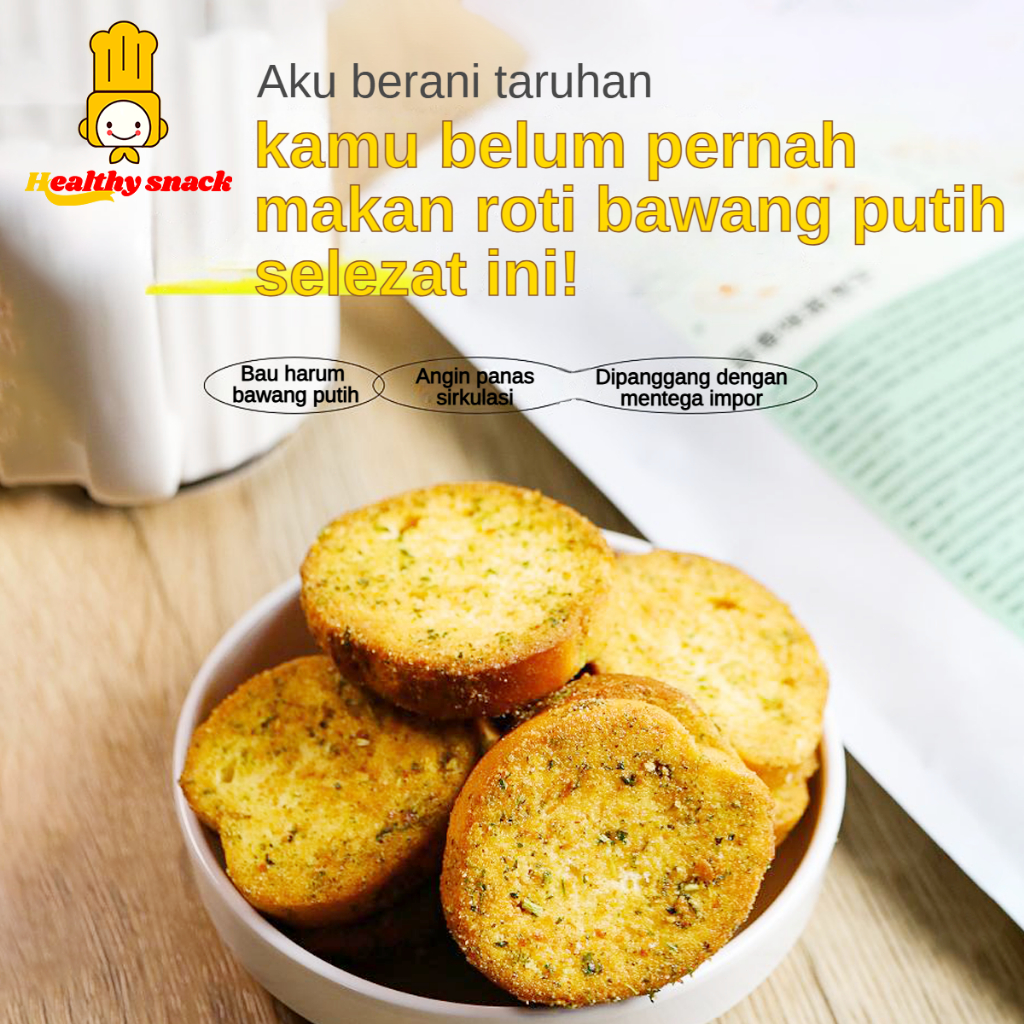 

【Ready】Garlic Bread Roti Bawang Panggang dengan Mentega Impor Cookie, Camilan Sehat & Bergizi, Biskuit Panggang