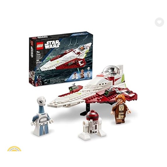 LEGO Star Wars OBI-Wan Kenobi's Jedi Starfighter 75333 Building Toy Set - Features Minifigures, Ligh