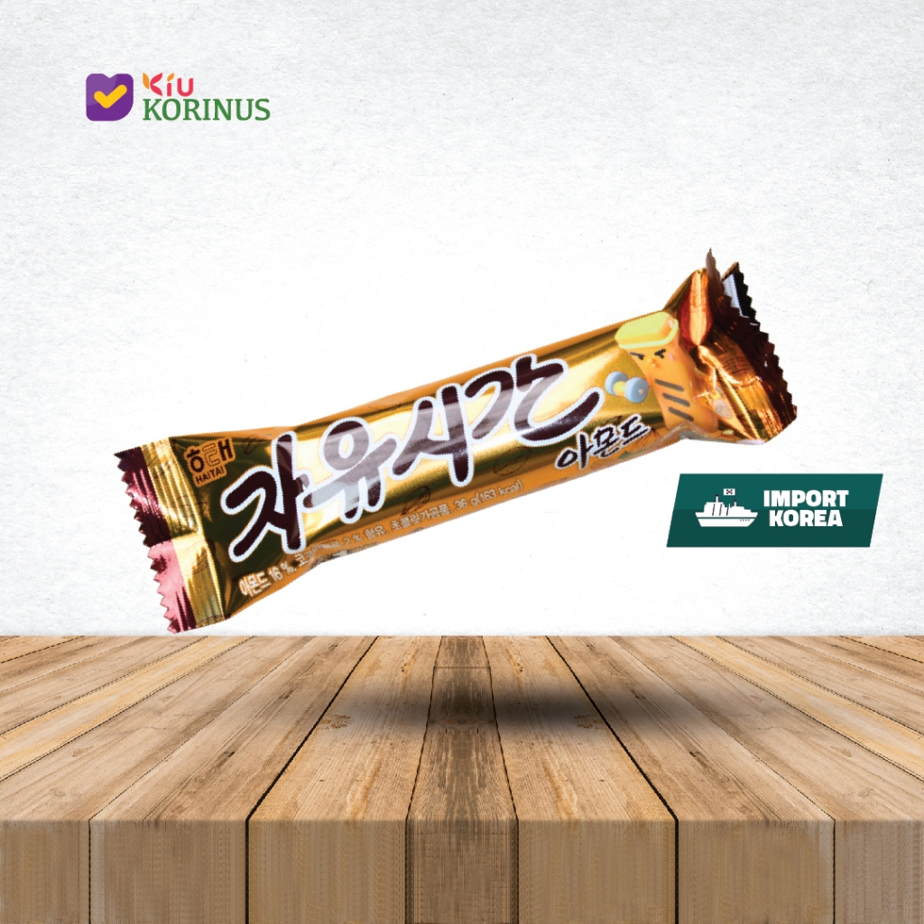 

K - HAITAI Free Time Choco Bar Almond / Nougat Coklat dengan Kacang Almond 36gr