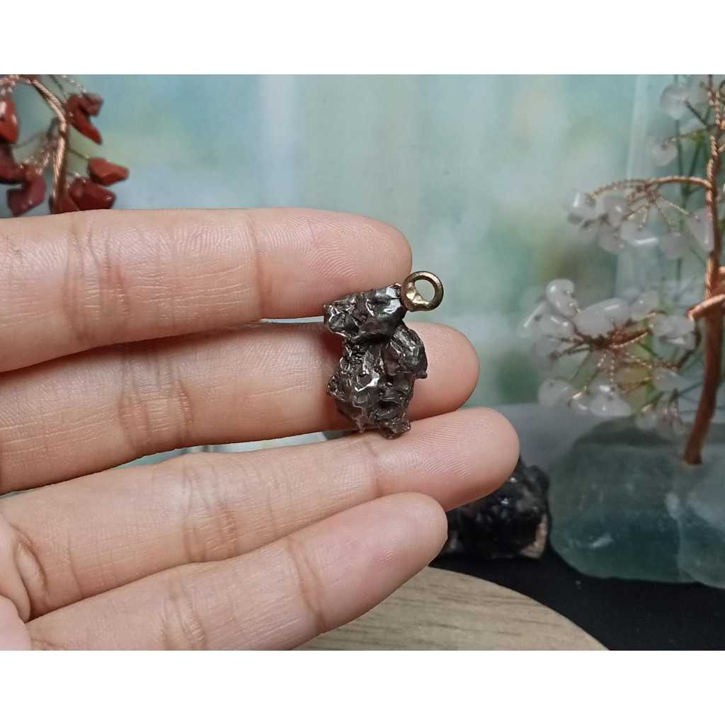 Batu meteorite crystal campo del cielo Pendant (7)