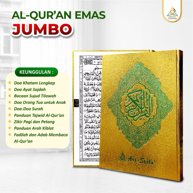Al Quran Super Jumbo B4 , Al Quran Lansia B4 18 Baris , Al Quran Besar Cocok Untuk Lansia