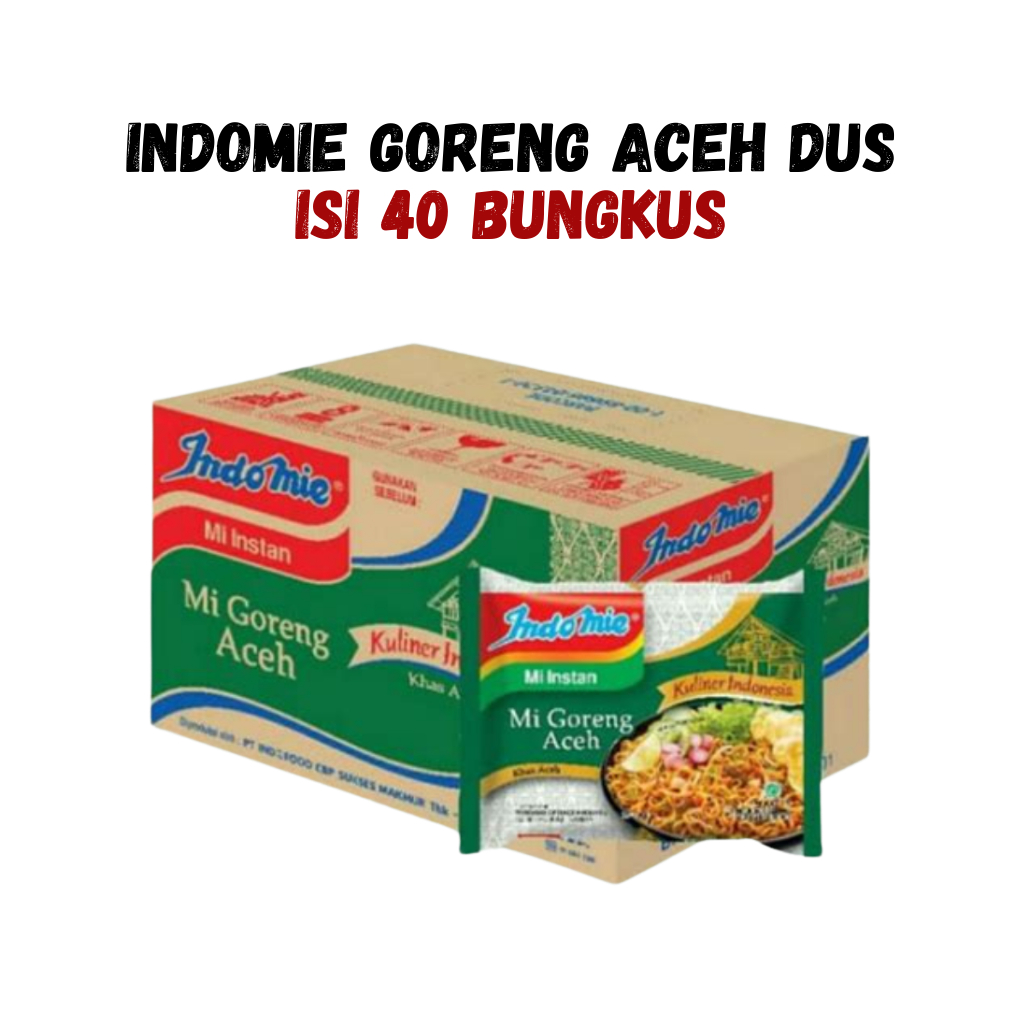 

Indomie Goreng Aceh Karton 40 Bungkus – Mi Instan Pedas Gurih Rasa Nusantara