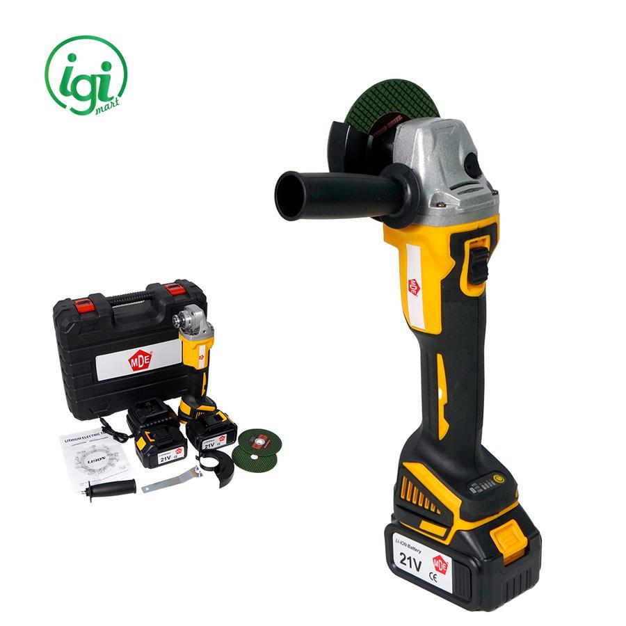 [MDE] MESIN GERINDA BATERAI 21V CORDLESS SET ANGLE GRINDER GRINDA TANGAN