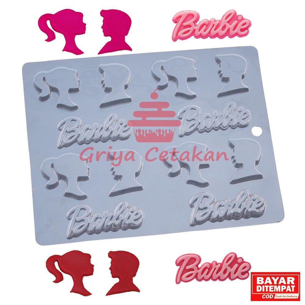 GC Cetakan Coklat Fondant Permen Jelly Puding Karakter Boneka Remaja Putri Dan Partner 12 Cav Plasti