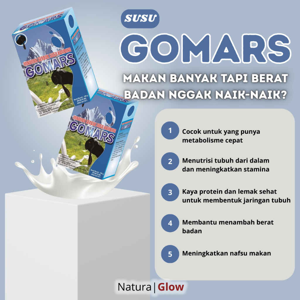 

GOMARS ORIGINAL SUSU KAMBING BUBUK - susu kambing penggemuk badan dan menjaga kesehatan paru-paru original 100%