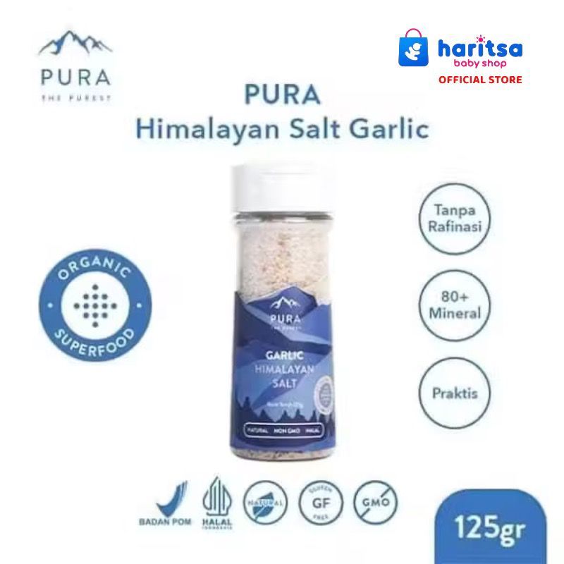 

Pura Garlic Himalayan Salt 125gr - Garam Himalaya Natural