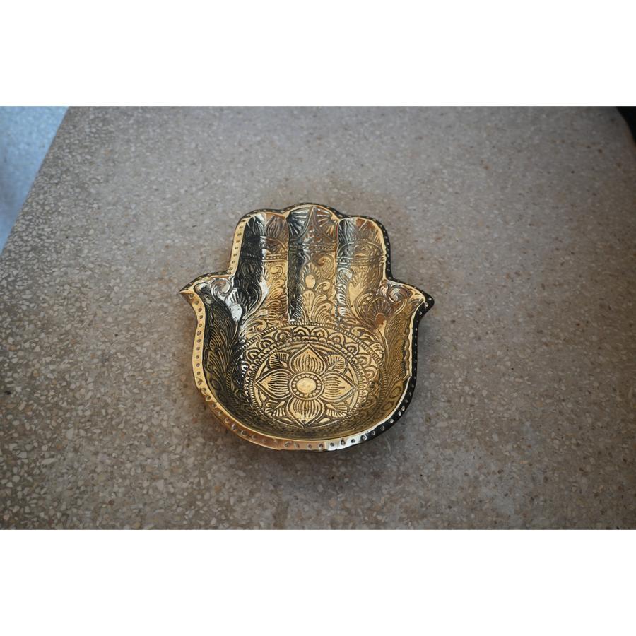 Piring kuningan hamsa Antik