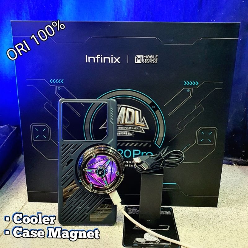 Softcase Infinix Gt 20pro || Fan Gaming Cooler infinix Gt 20pro || Gift Box || Pendingin Hp Magnet O