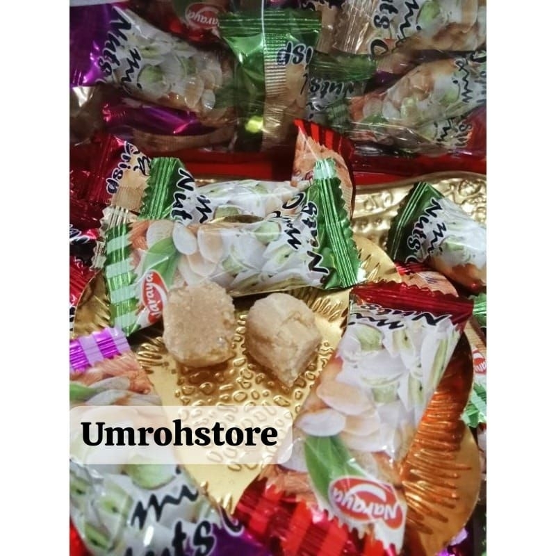 

NARAYA MIXED NUTS CRIPS Permen MIX NUT Mede Almonds Pistachio 400gr