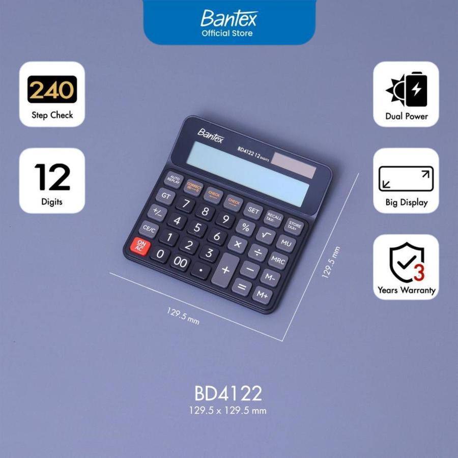 

Kalkulator Bantex BD4122 Hitam 12 Digits Calculator Black