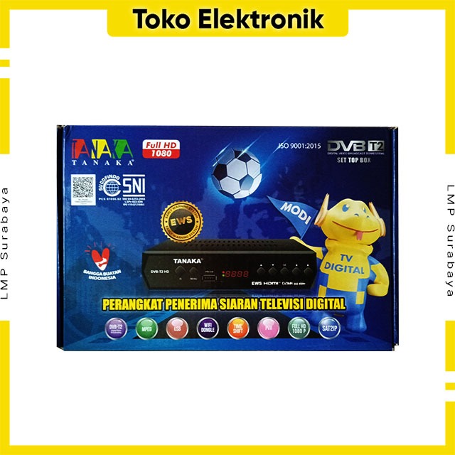 Paling Murah Set Top Box Tanaka V2 MODI Body Besi Digital Full HD STB DVBT2 UHF EWS LMP