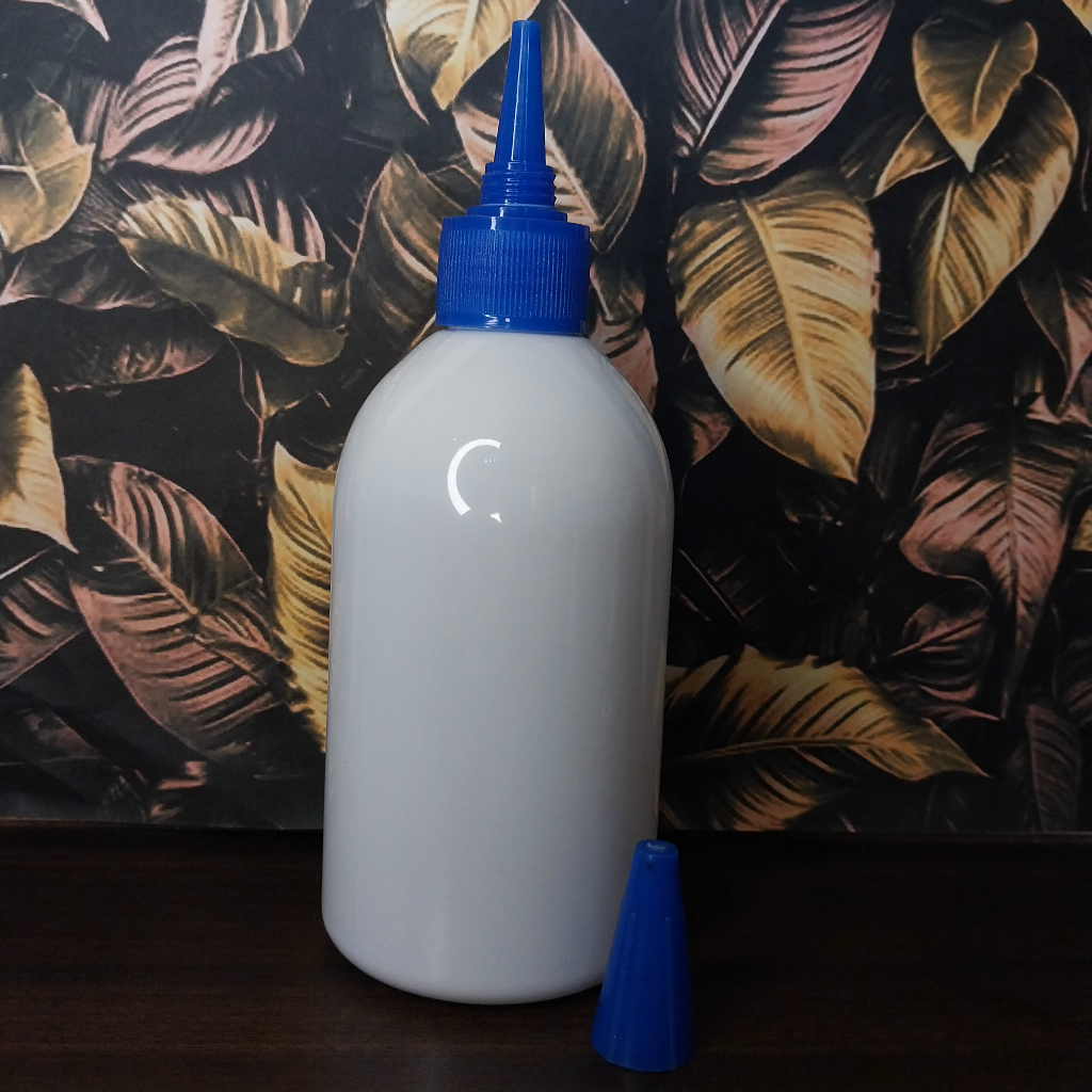 Botol Plastik 250ml SC Kerucut Biru - Botol Putih