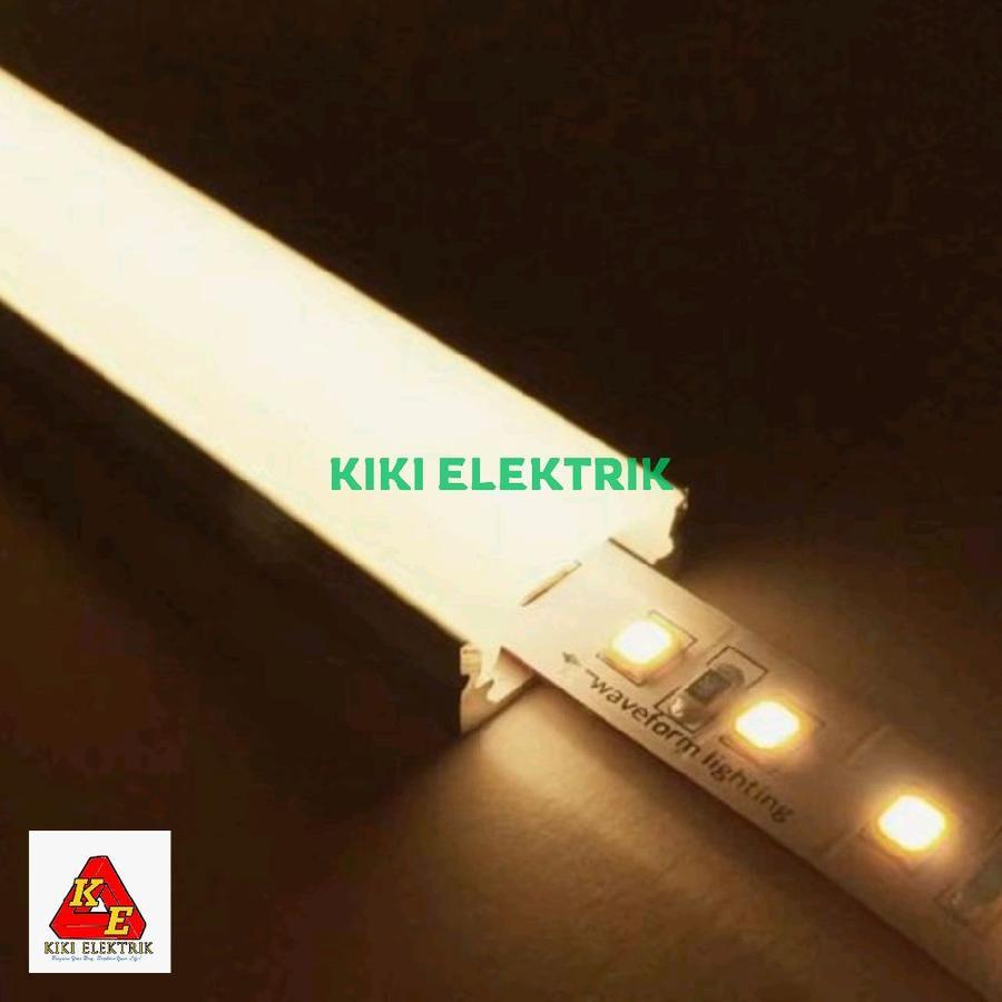 Cover LED Strip Warna Susu Bahan Aluminium Panjang 2 Meter Type U Standard