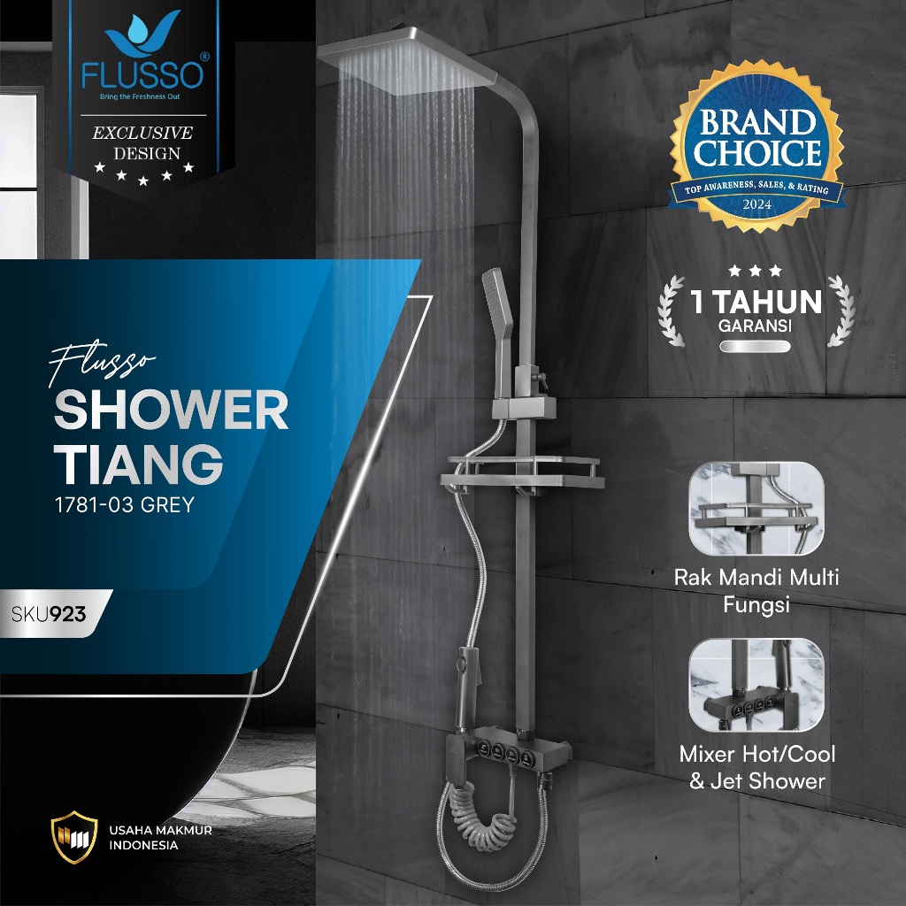 Shower Tiang Set Shower Wall Mounted Shower Kamar Mandi Flusso