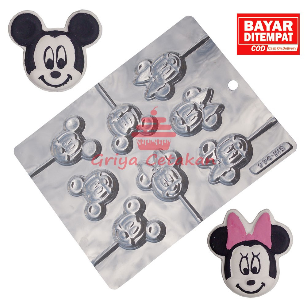 GC Cetakan Coklat Permen Lolipop Karakter Pasangan Tikus 8 Cav Plastik