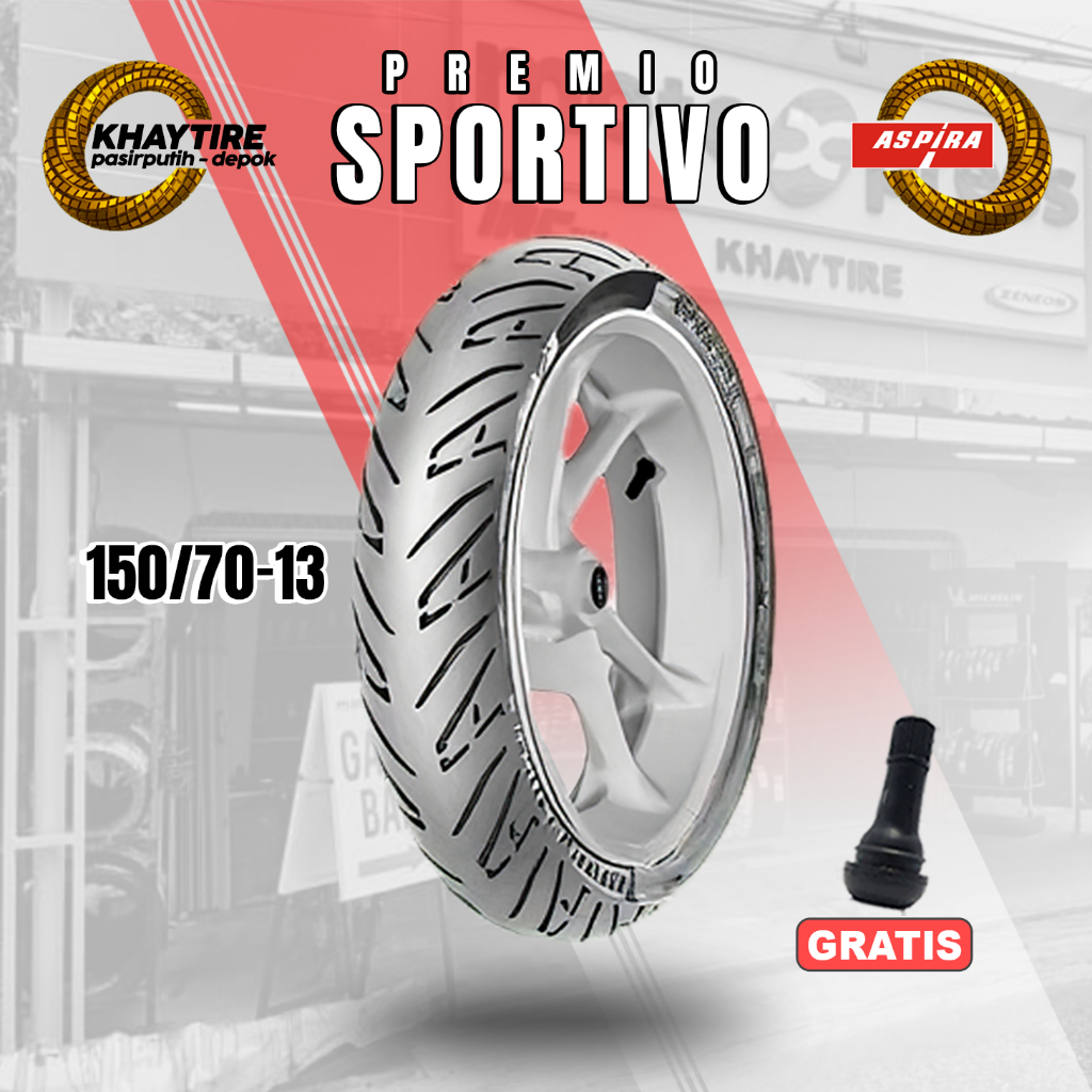 Sepasang/Satuan Ban Motor NMAX ASPIRA SPORTIVO 120/70+140/70+150/70 Ring 13 Tubeless