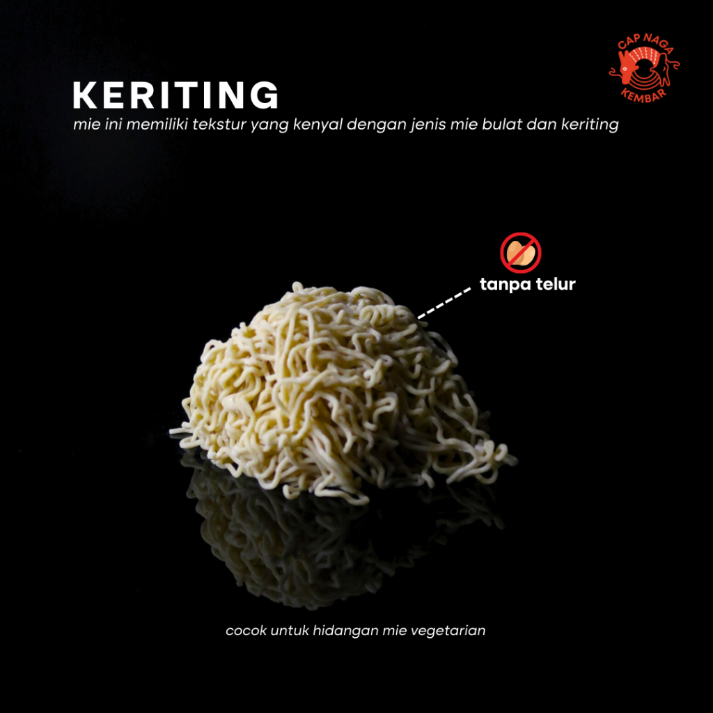 

Cap Naga Kembar - (MOQ) Mie Tanpa Telur | Mie Gepeng | Mie Keriting | Mie Kasar